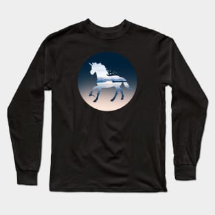 Nokk Frozen Horse Spirit Unicorn Sea Ocean Long Sleeve T-Shirt